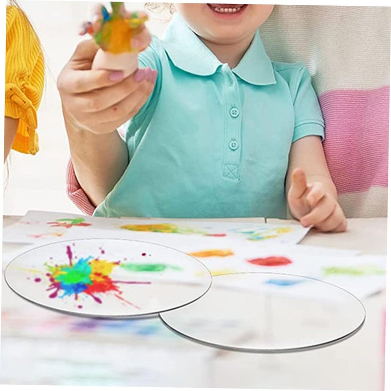 6 Inch Clear Acrylic Round Photo Frame Plate For DIY Craft Display - Image 5